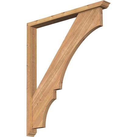 Balboa Traditional Smooth Bracket W/ Offset Brace, Western Red Cedar, 3 1/2W X 34D X 40H